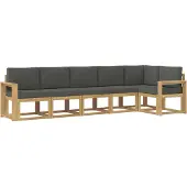 vidaXL Outdoor-Sofagarnitur 6 stk. Weiß und Anthrazit Polyester