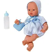 ASI Babypuppe Koke 36cm - Puppe mit blauem Anzug - Spielzeugpuppe
