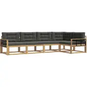 vidaXL Outdoor-Sofagarnitur 4 Stk. Weiß und Anthrazit Polyester