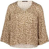 Betty Barclay Schlupfbluse mit Leoprint in Beige/Khaki | Gr.: 38