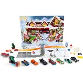 Hot Wheels Hot-Wheels-Adventskalender mit Überraschungen für 24 Tage, Fahrzeugen und Zubehör