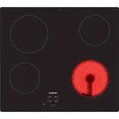Siemens iQ100 ET611AEA1E, Schwarz, Integriert, 60 cm, Keramik, Glaskeramik, 4 Zone(n)