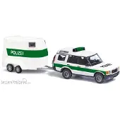 Busch H0 Land Rover Discovery Polizei mit Pferdeanhänger