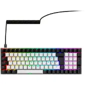 Sharkoon SGK50 S2, Tenkeyless (80 - 87 %), Verkabelt & Kabellos, RF Wireless, Mechanischer Switch, QWERTZ, LED