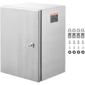 Vevor Schaltschrank, 40,6 x 30,5 x 15,2 cm, Elektrogehäuse aus Edelstahl 304, wandmontiertes Gehäuse für elektrische und elektronische Geräte