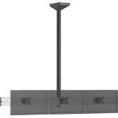 KIMEX - TV-Halterung Decke menu board 3 Bildschirme 32'' - Höhe 150 cm