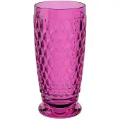 Unyqoos Kristall-Longdrinkglas 300 ml, rosa, spülmaschinenfest – elegantes Cocktail- & Longdrinkglas