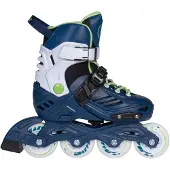Playlife POWERSLIDE Kids Khaan LTD Rollschuhe, tiefblau, verstellbar, Größe: 35-38