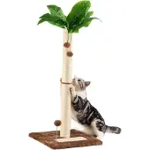 OEM Kratzsäule 80cm hoch Sisal für Katzen Innen Palme mit Spielzeug