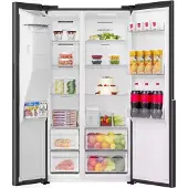 Gorenje NRS917E61BX, Side-by-side Kühl-/Gefrierkombination, 528 Liter, NoFrost Plus, Schwarz