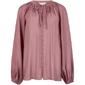 Apricot Shirtbluse "Leichte Bluse mit Ballonärmeln", Damen, Gr. S (36), lila, gewebt, Obermaterial: 72% Viskose CV. 28% Polyester PES., Gerade, Blusen Shirtbluse, mit verdecktem Verschluss