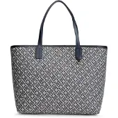 Tommy Hilfiger Handtasche Th Icon Tote Jacquard AW0AW18889 Blau