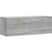 vidaXL Wandschrank Grau Sonoma 100x36,5x35 cm Holzwerkstoff