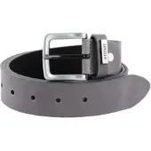 Mustang Ledergürtel "Wayne", Herren, Gr. 115, grau, Rindsleder, unifarben, Gürtel Ledergürtel, mit benieteter Schlaufe, unifarben, im Casual-Design