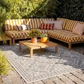 FRAAI In- & Outdoor Teppich - Summer Oriental Grau 160x230 cm