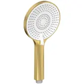Sapho Massage-Handbrause, 3 Duschmodi, Silikondüsen, Ø 120 mm, ABS / Gold matt