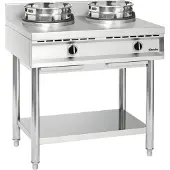 Bartscher Wokherd GWH2, 2-flammig, Gas, Standgerät, 900x960x600 mm (BxHxT)
