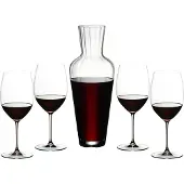 Riedel Veritas Cabernet/Merlot Gläser und Mosel Dekanter (5-teilig)