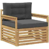 vidaXL Outdoor-Sofa Polyester Weiß und Anthrazit