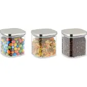 Relaxdays 3er Set Vorratsgläser mit Deckel 600 ml