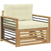 vidaXL Outdoor-Sofa Polyester Weiß