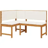 vidaXL Gartenstuhl mit Kissen Braun 140 x 100 x 91cm Massivholz Akazie