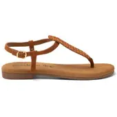 Lazamani Sandalen Damen Cognac Wildleder