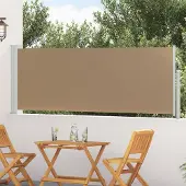 Syfax Ausziehbares Seitenmarkise Taupe 500 x 100 cm Polyester