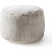 Benuta Pure - Pouf Nova Hellgrau 55x55x30 cm