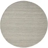 Benuta Pure Wollteppich Lars Hellgrau ø 150 cm rund - Naturfaserteppich aus Wolle