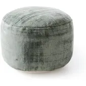 Benuta Pure - Pouf Nova Hellgrün 55x55x30 cm
