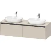 Duravit Ketho.2 Wastafelonderkast 160x55x45,9 cm Supermat Taupe