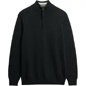 Superdry für Herren. M6110690A Essentials Half Zip Pullover schwarz (XXL), Lässig, Baumwolle
