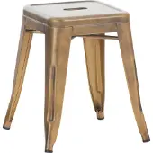 CLP Hocker Armin aus Metall bis 200 kg belastbar stapelbar gold