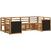 vidaXL Outdoor-Sofagarnitur 5 stk. Natur Massivholz Akazie