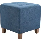 CLP Sitzhocker Pharao, antik-hell mit hochwertiger Polsterung blau