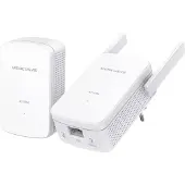 Mercusys MP510 KIT V1 - Powerline-Adapter-Kit 1GbE, HomePlug AV (HPAV), HomePlug AV (HPAV) 2.0 - an Wandsteckdose anschließbar (Packung mit 2)
