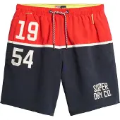 Superdry für Herren. M3010249A Badeanzug, 43,2 cm, mit nautischem Logo (XL), Strandbekleidung, Recyceltes Polyester, Nachhaltig, Marine
