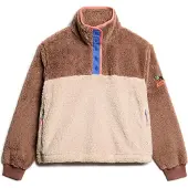Superdry für Damen. W2012349A Supersoft Mash Up Fleece braun (M), Lässig, Polyester