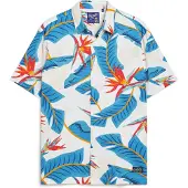 Superdry für Herren. M4010353A Hawaii-Hemd weiß (M), Lässig, Modal, Kurzarm