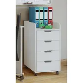 VCM Rollcontainer | Beistellcontainer mit Schubladen | Maße ca. H. 74 x B. 40 x T. 50 cm | Bürocontainer – Konal Maxi