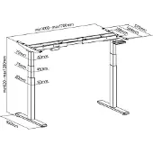 Logilink Schreibtischgestell elektrisch höhenverstellbar 11117834