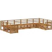 vidaXL Outdoor-Sofagarnitur 7 stk. Natur Massivholz Akazie