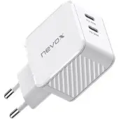 Nevox 45W DUAL - USB - C Power Delivery (PD) Ladegerät GaN, Weiss neue version