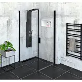 Polysan ZOOM Black Rechteckige Duschkabine 900x1000mm L/R Variante