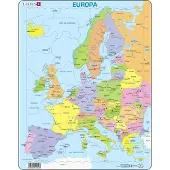 Larsen Puzzle - Europa Karte Spanisch - Lernspielzeug 37 Teile