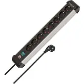 Brennenstuhl 1391030800, 3 m, Drinnen, Abgewinkelt, IP20, Schwarz, Silber, 8 AC-Ausgänge