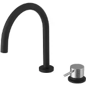 Sapho ULTRASAN 2-Loch Waschtischarmatur, Schwarz matt/Chrom