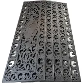 Jet-Line Stufenmatte Escalera aus Gummi Wetterfest Rutschhemmend 25 x 75 cm 5er-Set