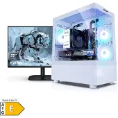 Kiebel.de Gaming PC mit 27 Zoll TFT Viper V AMD Ryzen 7 5700X, 32GB DDR4, NVIDIA RTX 5060 8 GB, 1TB SSD, WLAN, Windows 11, Gaming PC